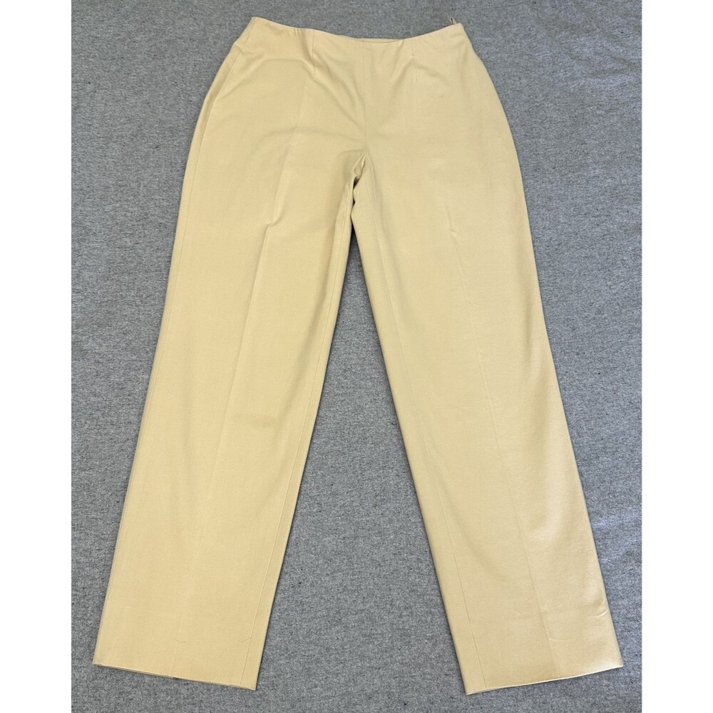 PIAZZA SEMPIONE WOMEN'S AUDREY BEIGE STRATCH STRAIGHT CROPPED PANTS Sz 4/IT 40